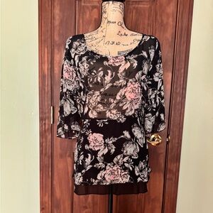 torrid sheer peplum top size 1